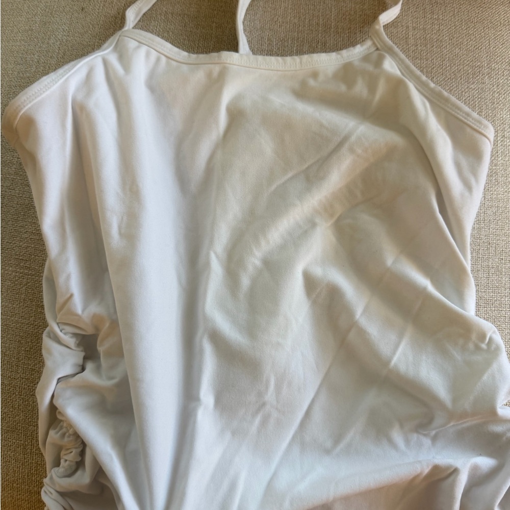 Beyond the Bump Cream Ruched Tank